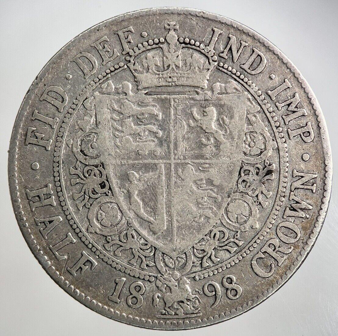 1898 Victoria Half-Crown Silver Coin | Collectable Grade
