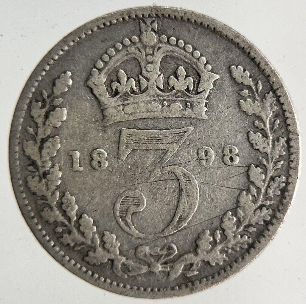 1898 Victoria Threepence Silver Coin | Collectable Grade