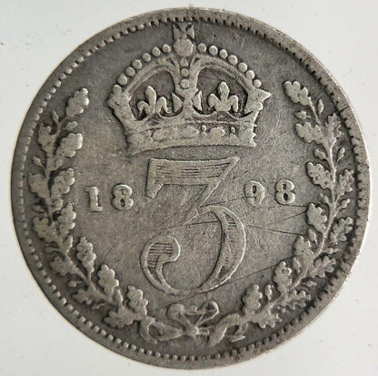 1898 Victoria Threepence Silver Coin | Collectable Grade