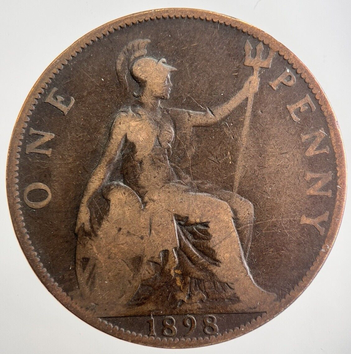 1898 Victoria Penny Coin | Fair Grade | a8022