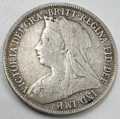 1898 Victoria Shilling | British Silver Coin | Collectable Grade | a1015