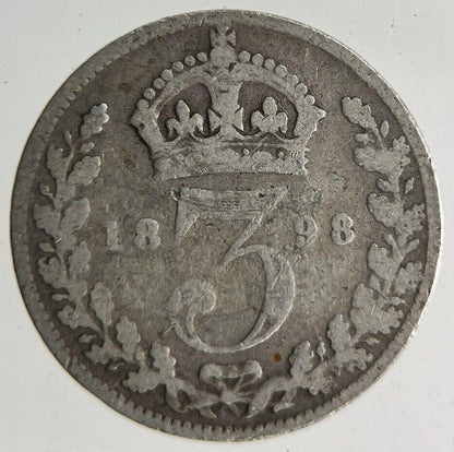 1898 Victoria Threepence Silver Coin | Collectable Grade