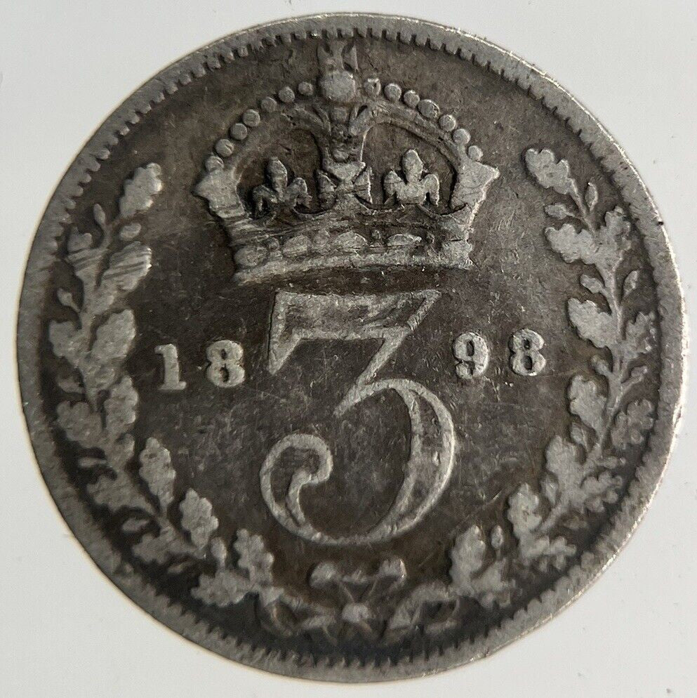 1898 Victoria Threepence Silver Coin | Collectable Grade