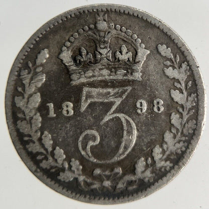 1898 Victoria Threepence Silver Coin | Collectable Grade