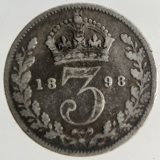 1898 Victoria Threepence Silver Coin | Collectable Grade