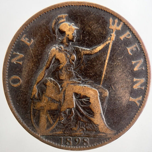 1898 Victoria One Penny Coin | Collectable Grade | a5658