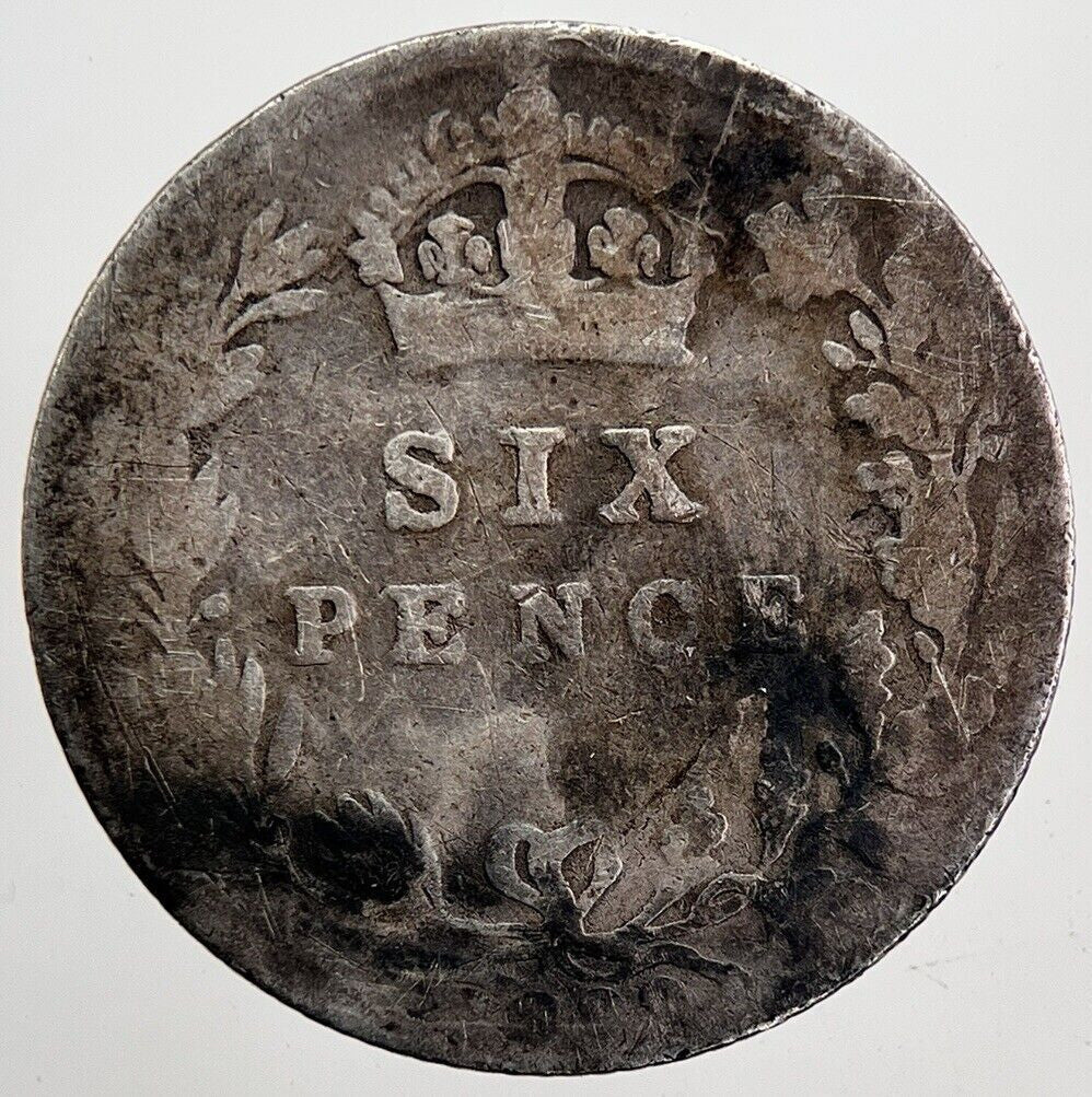 1898 Victoria Sixpence Silver Coin | Collectable Grade | a6008