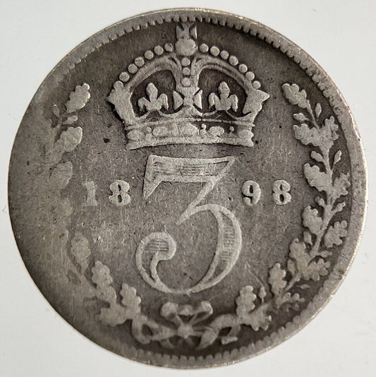 1898 Victoria Silver Threepence Coin | Collectable Grade