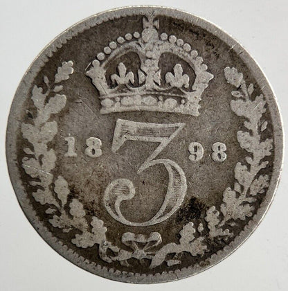 1898 Victoria Silver Threepence Coin | Collectable Grade
