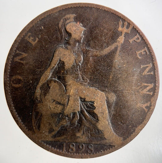 1898 Victoria One Penny Coin | Collectable Grade