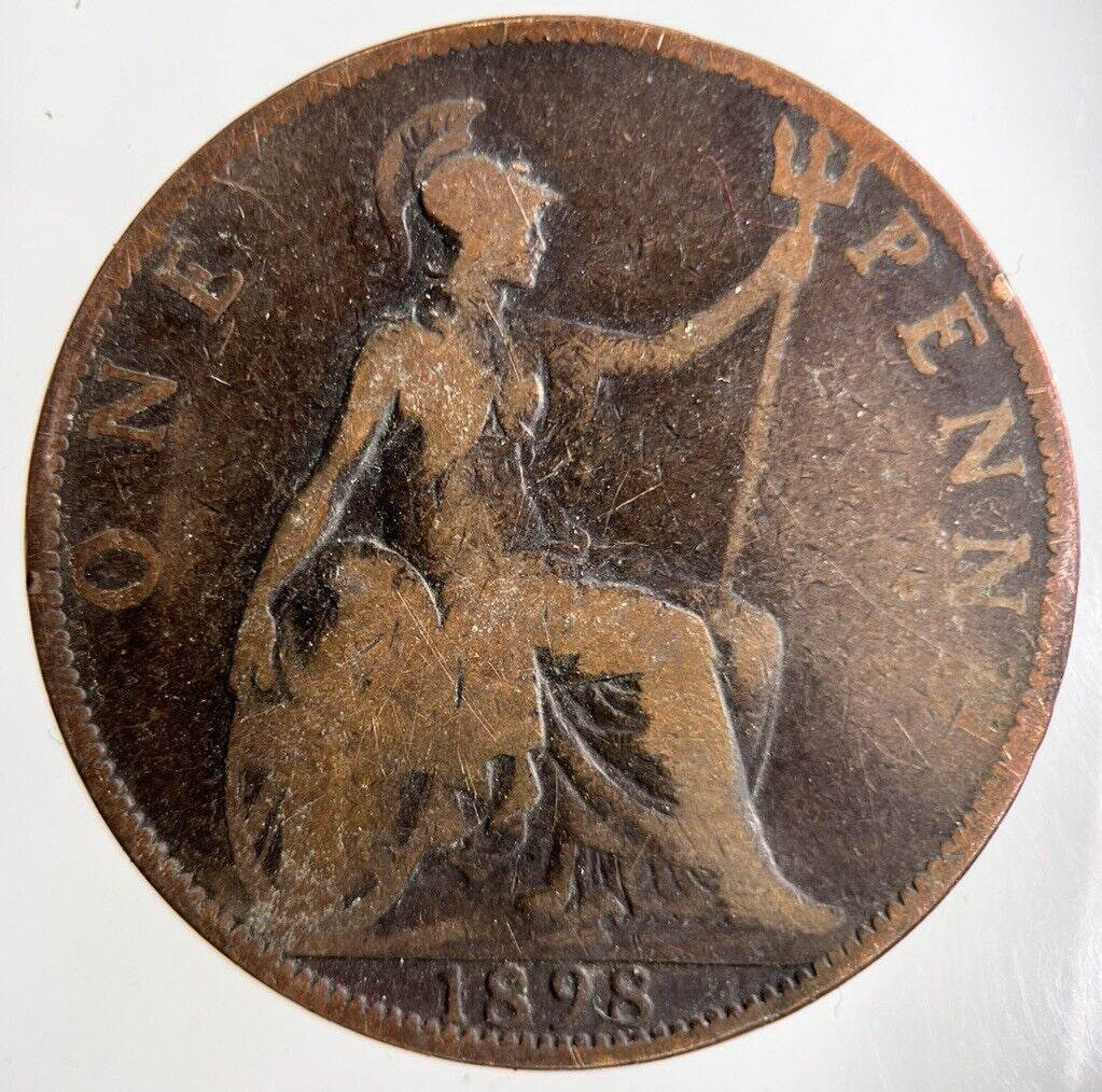 1898 Victoria One Penny Coin | Collectable Grade