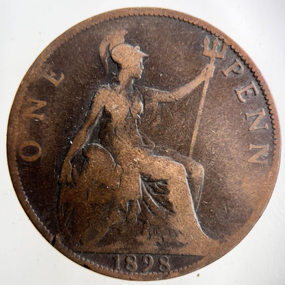 1898 Victoria One Penny Coin | Collectable Grade
