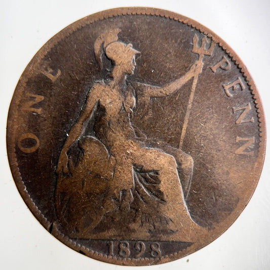 1898 Victoria One Penny Coin | Collectable Grade