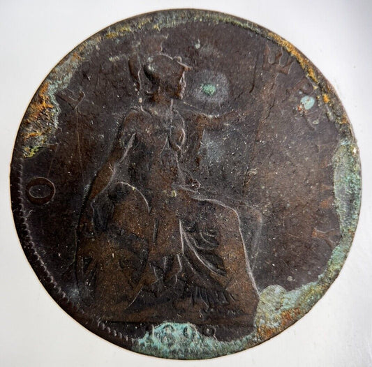 1898 Victoria One Penny Coin | Fair Grade