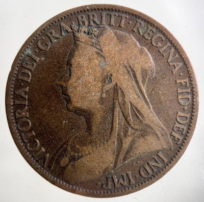 1898 Victoria One Penny Coin | Collectable Grade
