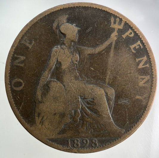 1898 Victoria One Penny Coin | Collectable Grade