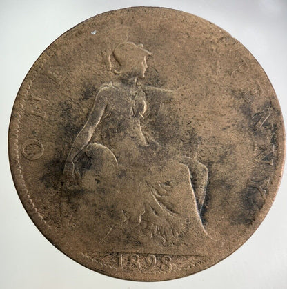 1898 Victoria One Penny Coin | Collectable Grade