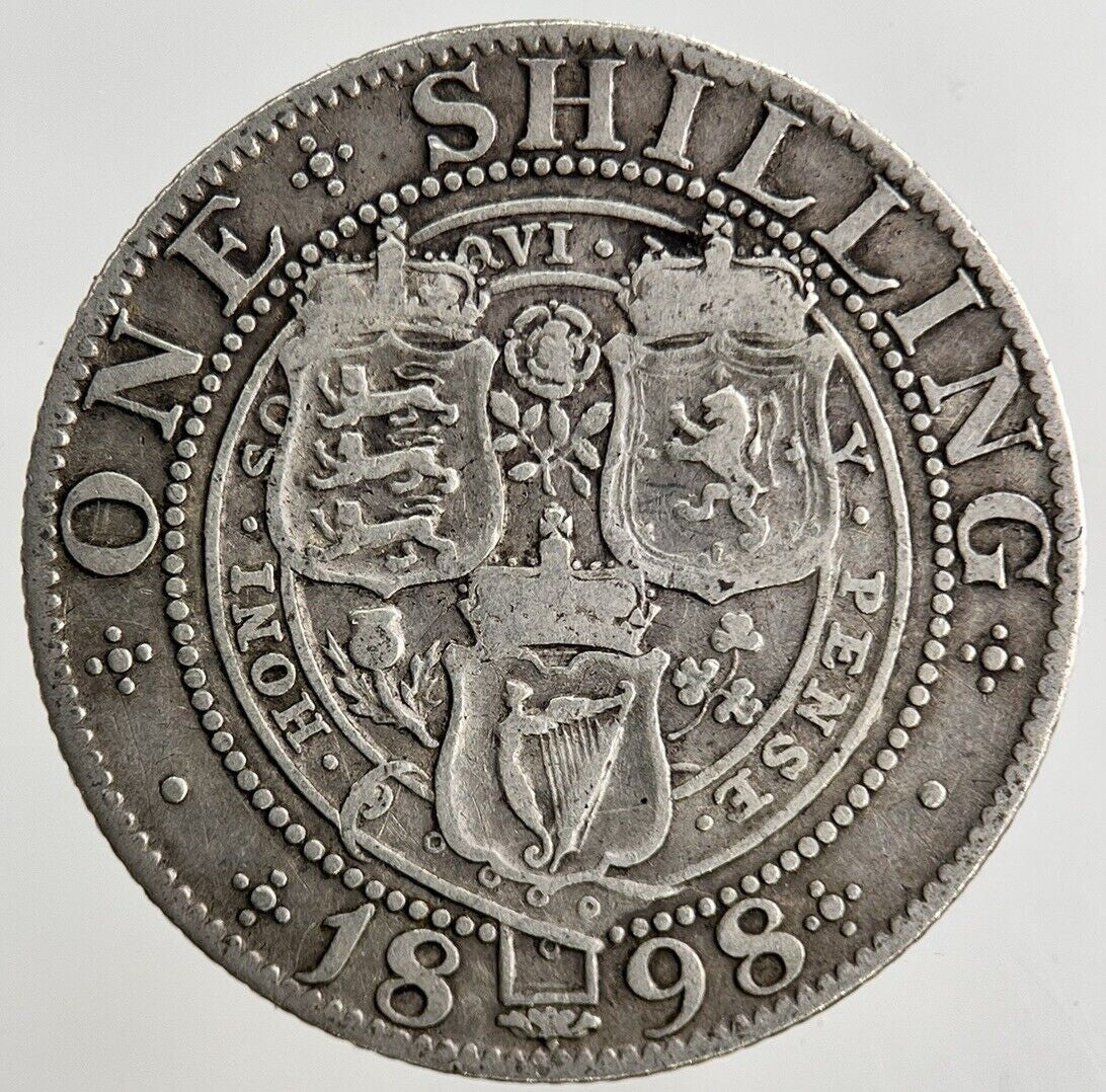 1898 Victoria Shilling Silver Coin | Fine Collectable Grade