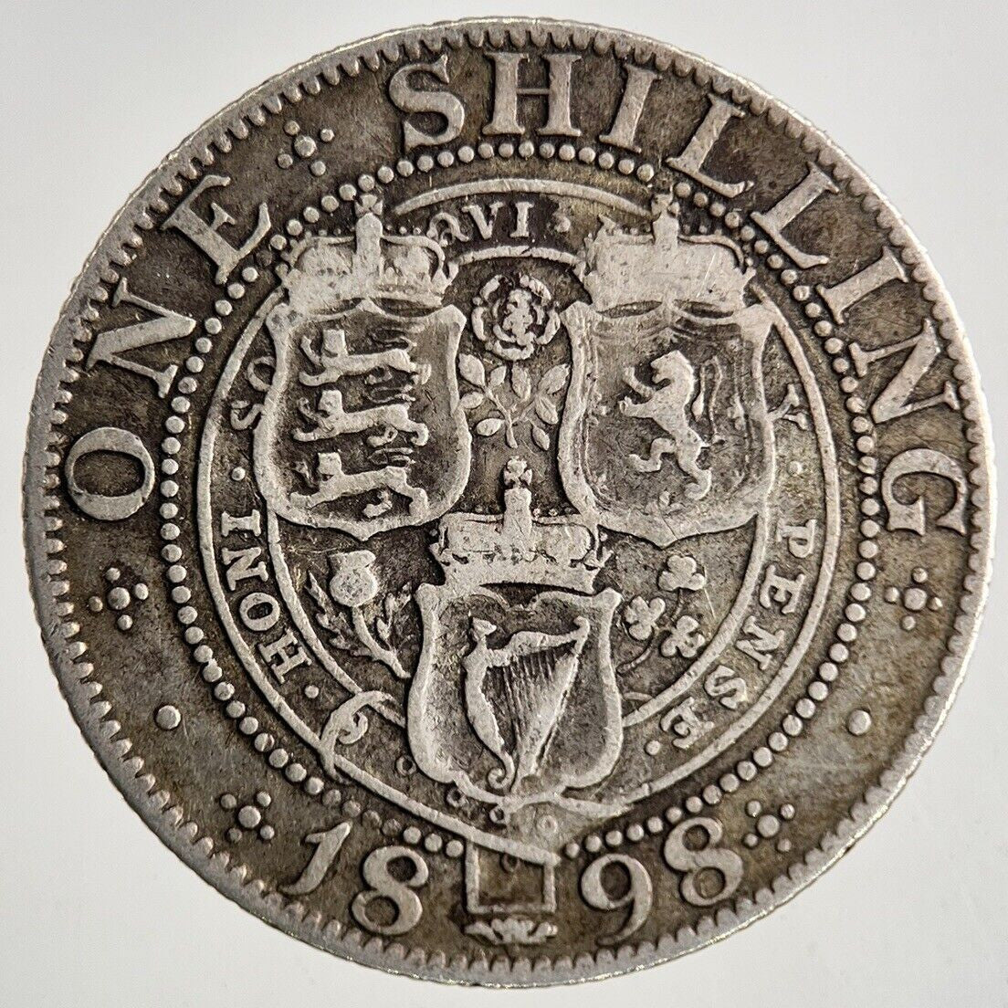 1898 Victoria Shilling Silver Coin | Fine Collectable Grade