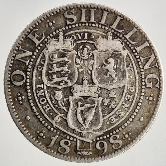 1898 Victoria Shilling Silver Coin | Fine Collectable Grade