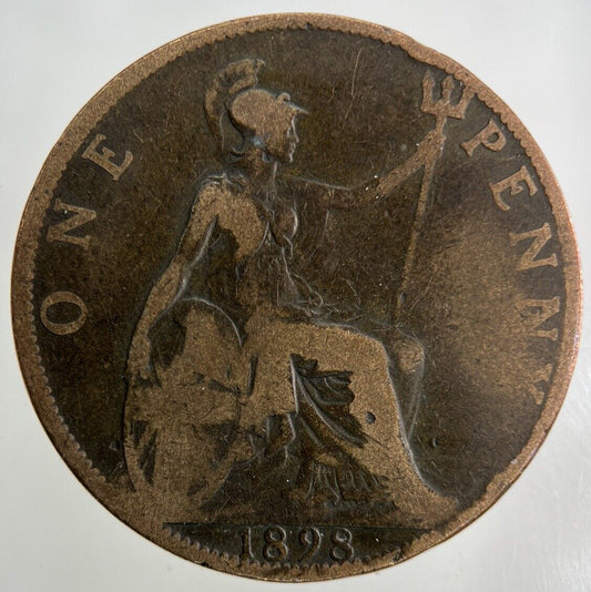 1898 Victoria One Penny Coin | Collectable Grade