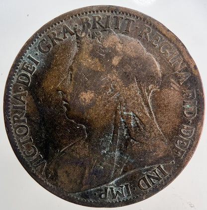 1898 Victoria One Penny Coin | Collectable Grade