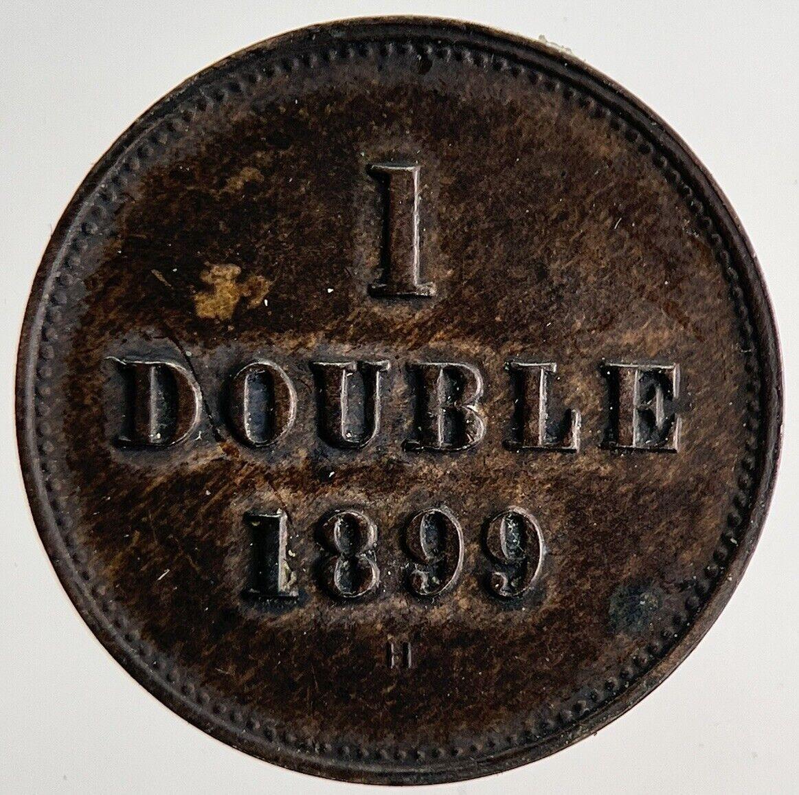 1899 Guernsey 1 Double Coin | Very High Grade | a7498