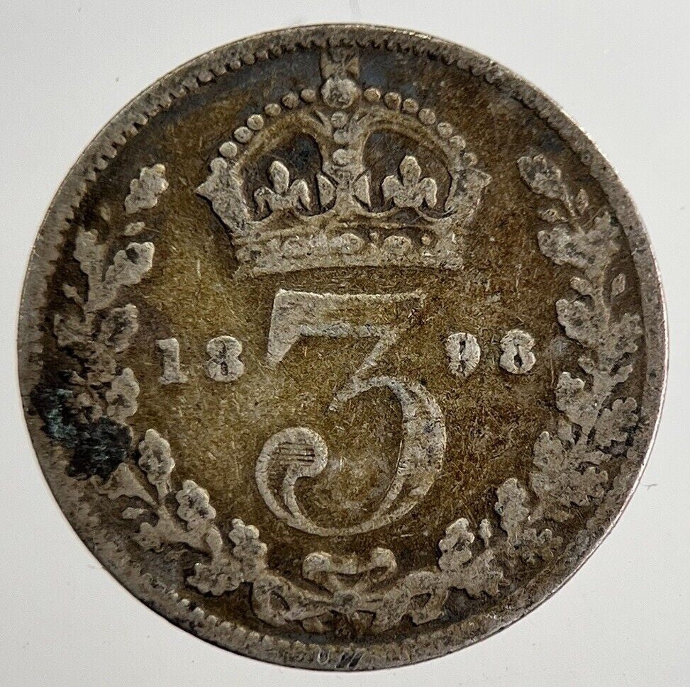 1898 Victoria Threepence Silver Coin | Collectable Grade | a8846