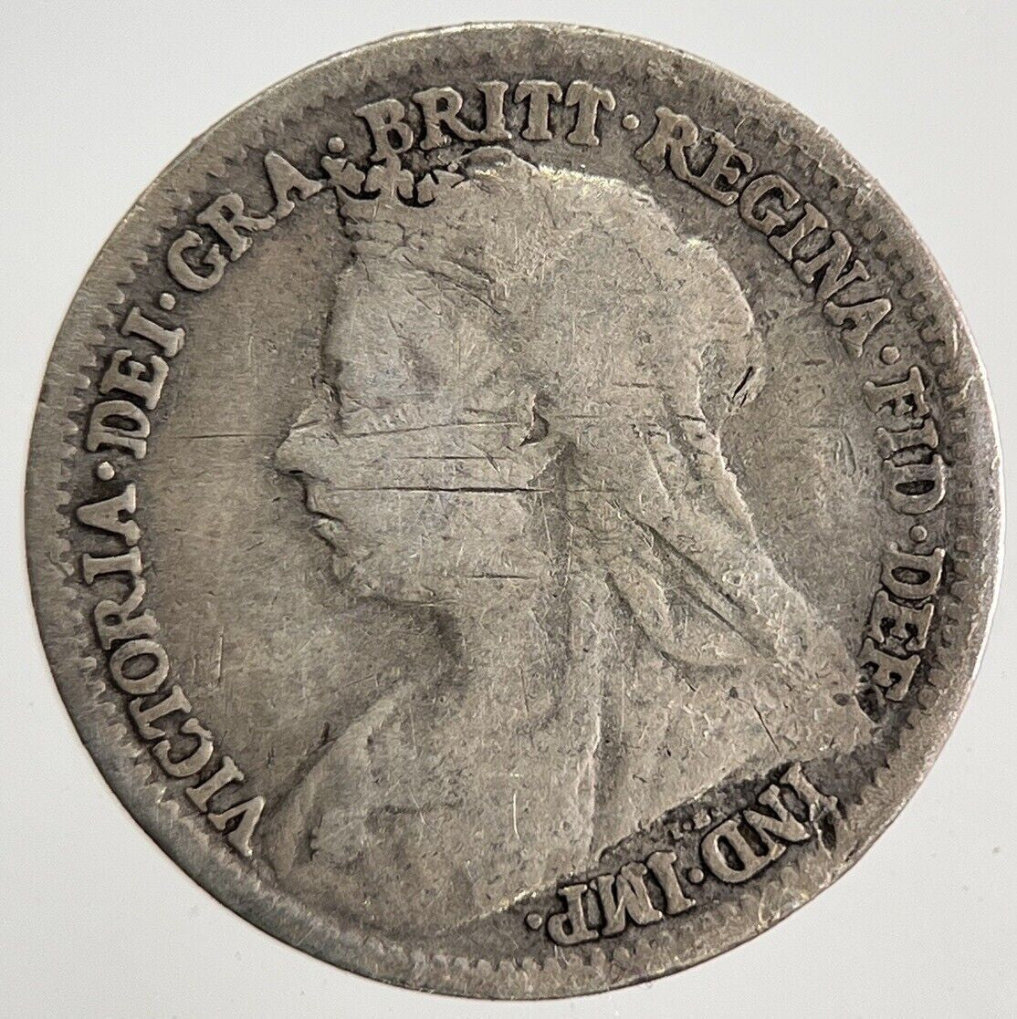 1898 Victoria Threepence Silver Coin | Collectable Grade | a8327