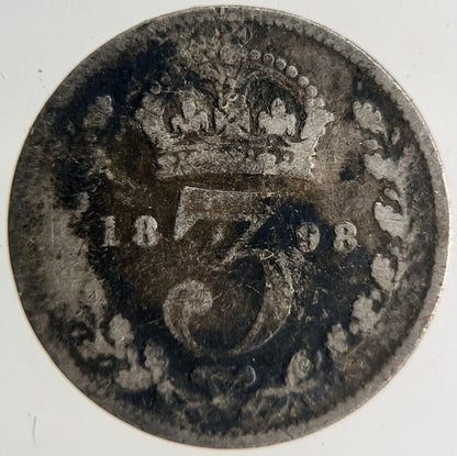 1898 Victoria Threepence Silver Coin | Collectable Grade