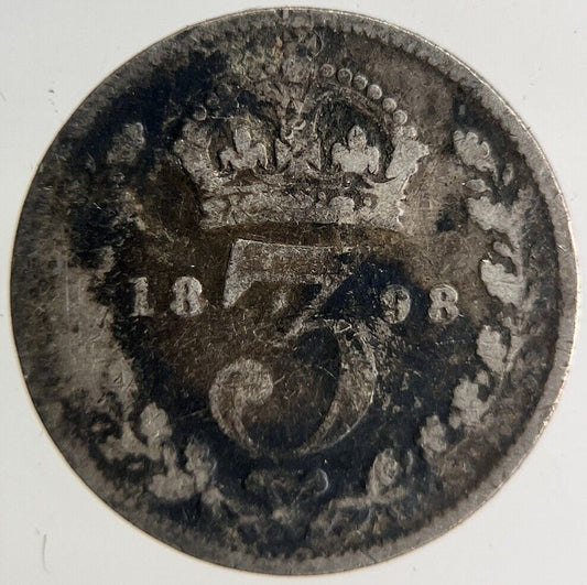 1898 Victoria Threepence Silver Coin | Collectable Grade