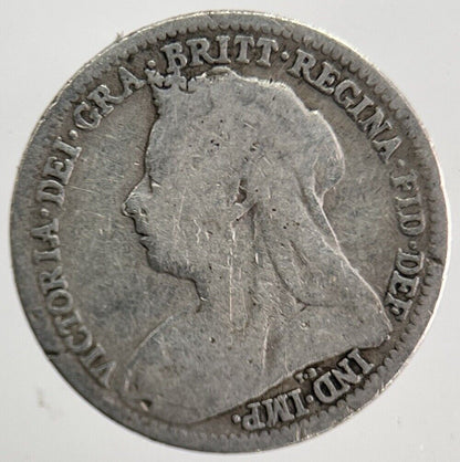 1898 Victoria Threepence Silver Coin | Fair Grade | a6290