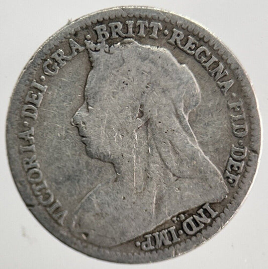 1898 Victoria Threepence Silver Coin | Fair Grade | a6290