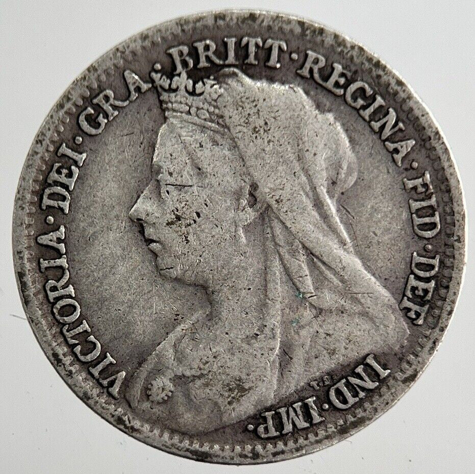 1898 Victoria Threepence Silver Coin | Fine Collectable Grade | a8189