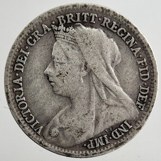 1898 Victoria Threepence Silver Coin | Fine Collectable Grade | a8189