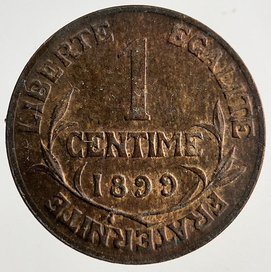 1899 France Un 1 Centime Coin | Fine Collectable Grade