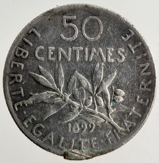 1899 France 50 Centimes Silver Coin | Collectable Grade