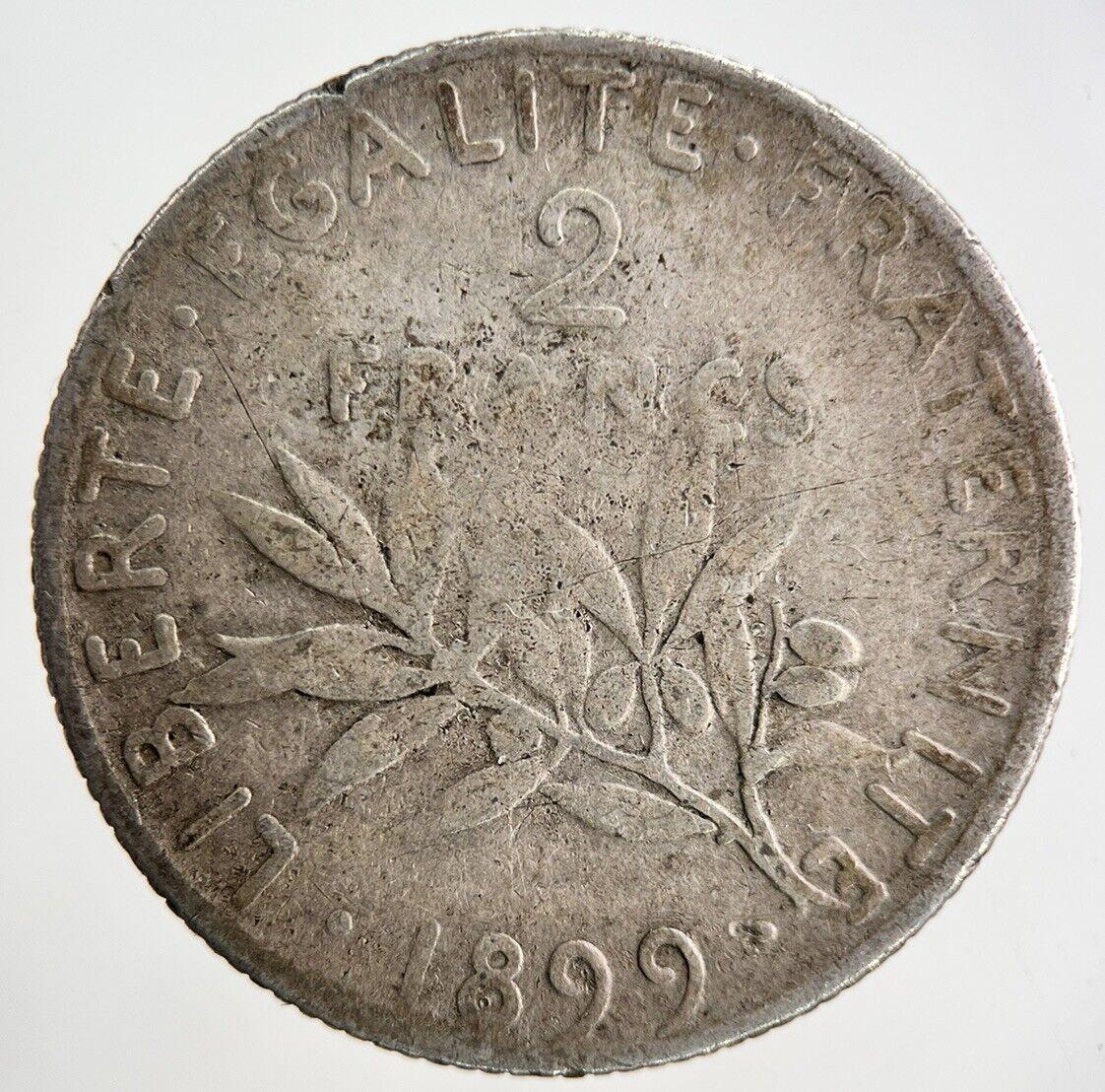 1899 France 2 Franc Silver Coin | Collectable Grade
