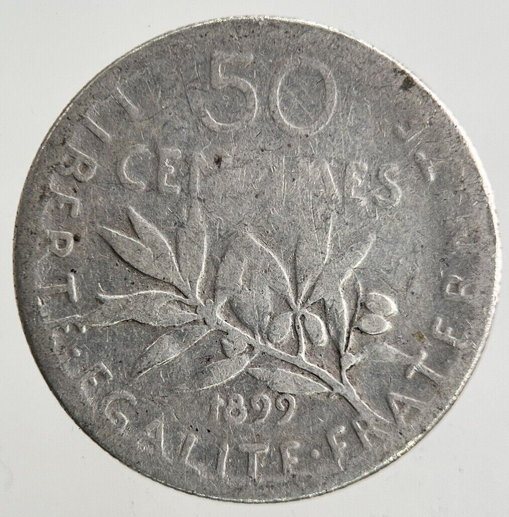 1899 France 50 Centimes Silver Coin | Collectable Grade