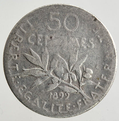 1899 France 50 Centimes Silver Coin | Collectable Grade