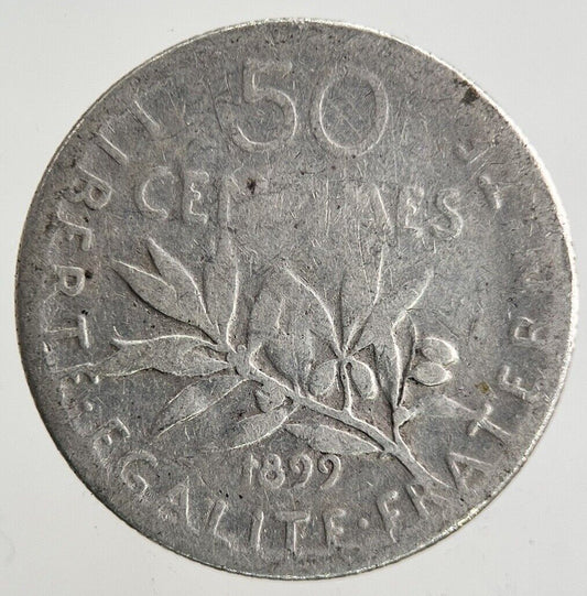 1899 France 50 Centimes Silver Coin | Collectable Grade