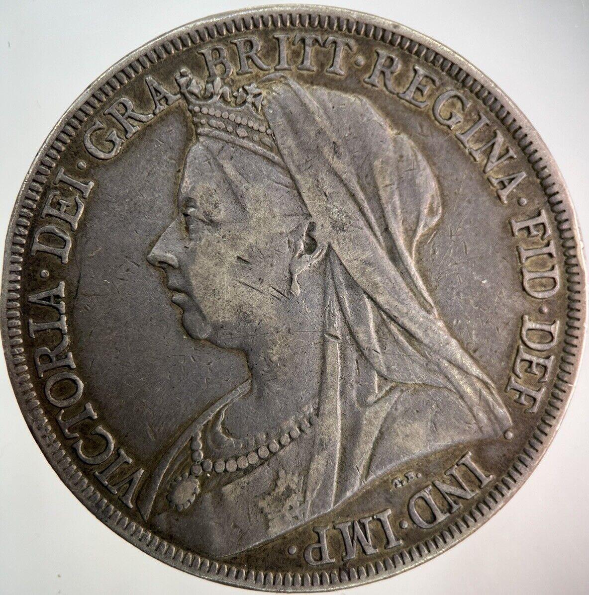 1899 LXII Victoria One Crown Silver Coin | Very High Grade