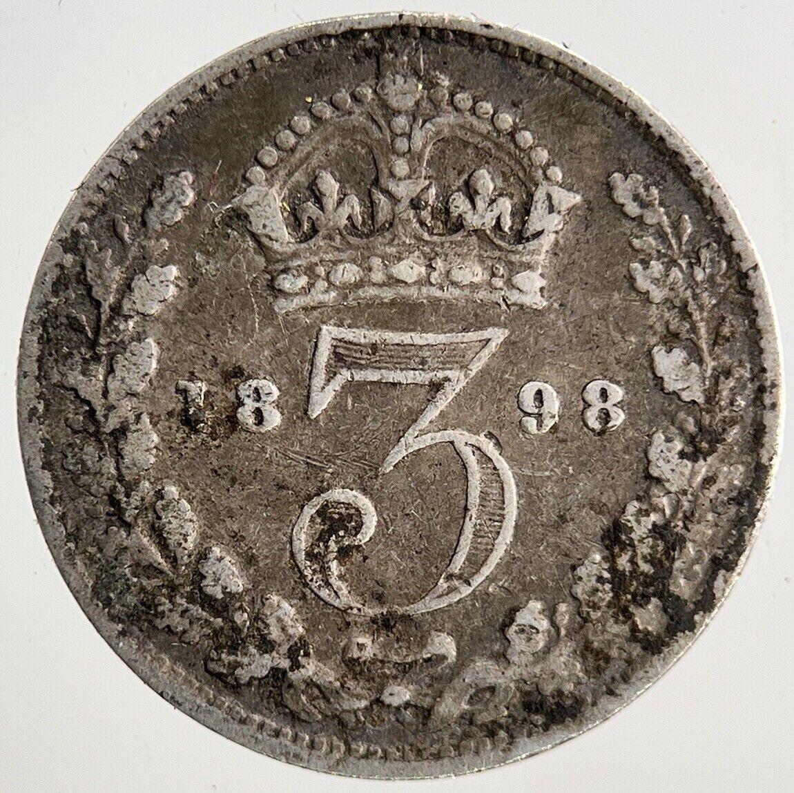 1898 Victoria Threepence Silver Coin | Fine Collectable Grade