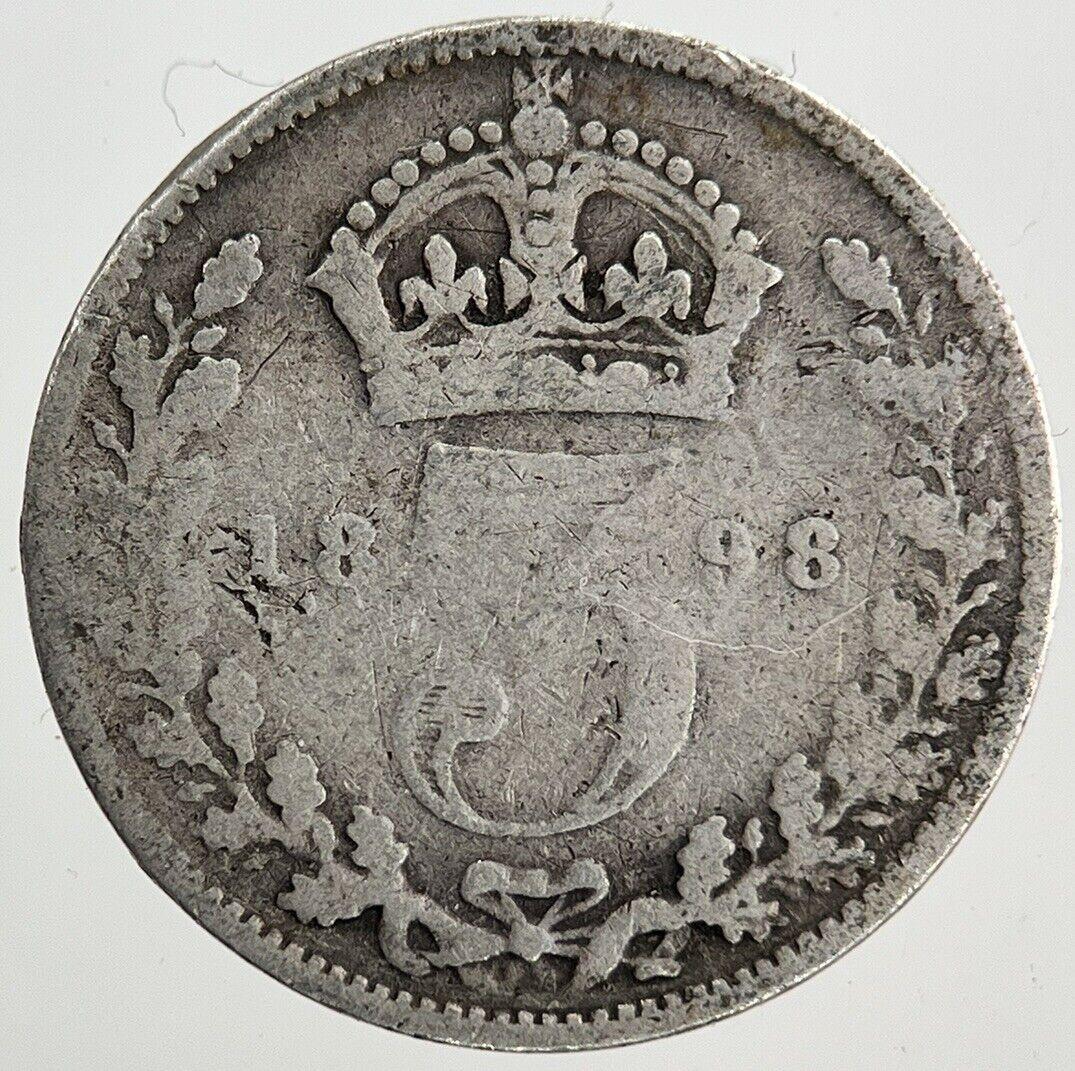 1898 Victoria Threepence Silver Coin | Collectable Grade