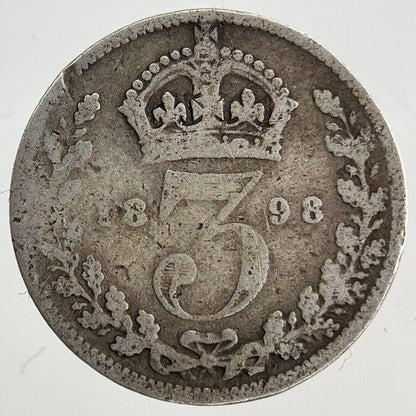 1898 Victoria Threepence Silver Coin | Collectable Grade