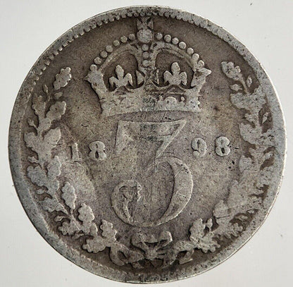 1898 Victoria Threepence Silver Coin | Collectable Grade