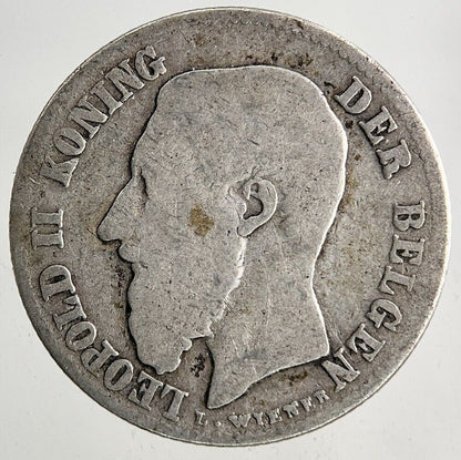 1899 Belgium 50 Centimes Silver Coin | Fair Grade