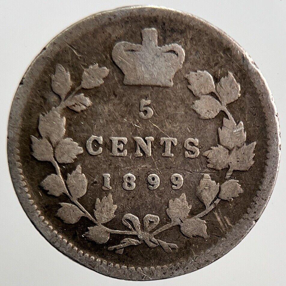 1899 Canada 5 Cents Silver Coin | Collectable Grade | a3802