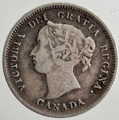 1899 Canada 5 Cents Silver Coin | Fine Collectable Grade | a8304