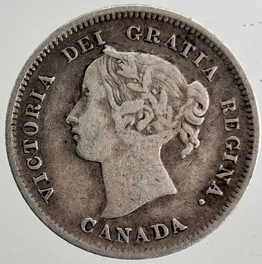 1899 Canada 5 Cents Silver Coin | Fine Collectable Grade | a8304